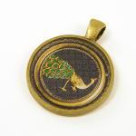 Jewel Pendant - Vintage Peacock Brooch