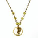 Fern Necklace - Green Plant Nature Jewelry
