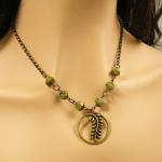 Fern Necklace - Green Plant Nature Jewelry